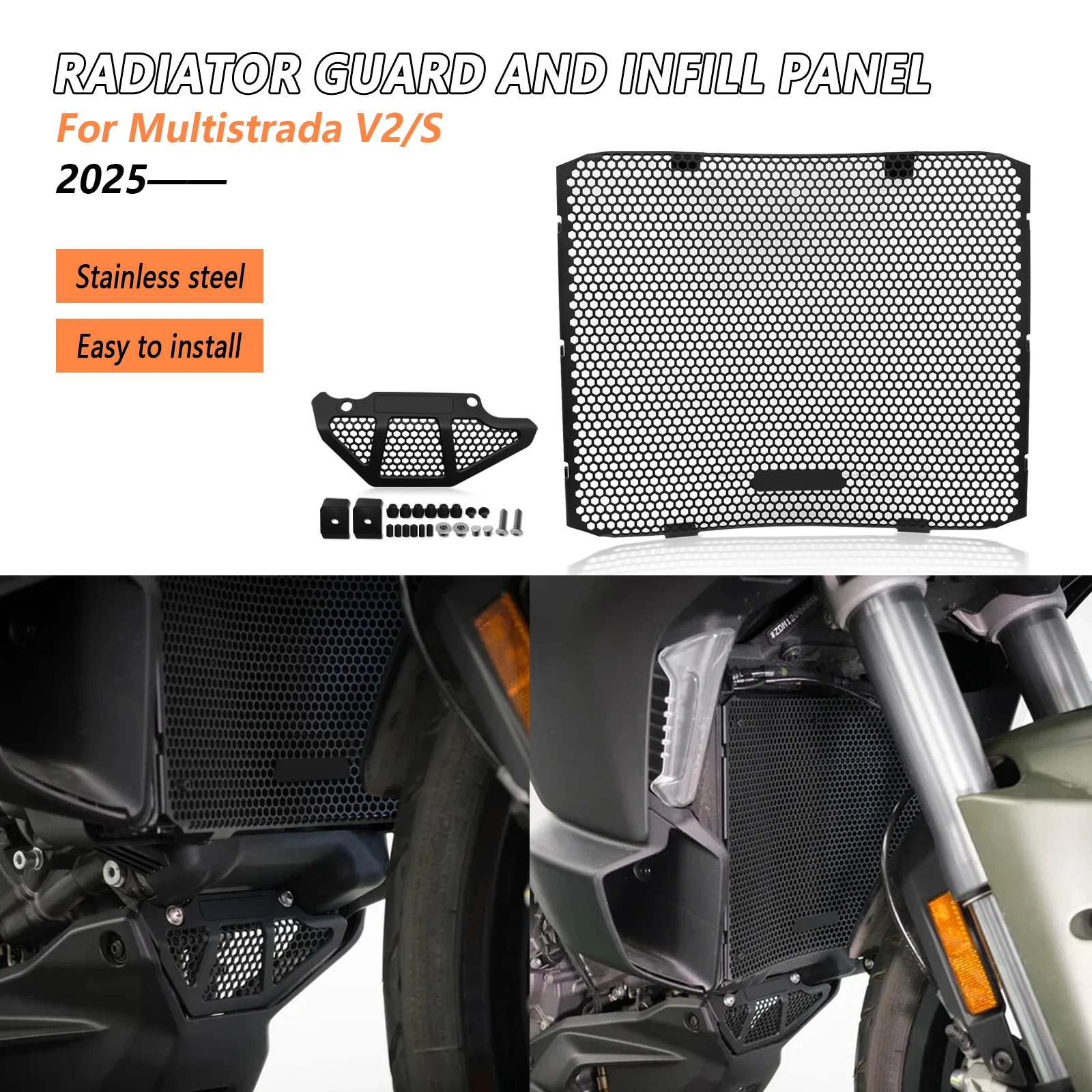 For Ducati Multistrada V2 V2S 2025 2026motorcycle water tank cooling net water tank protection cover cooling grille Radiator net
For Ducati Multistrada V2 V2S 2025 2026motorcycle water tank cooling net water tank protection cover cooling grille Radiator net
