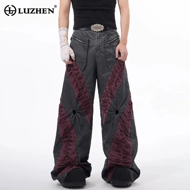 LUZHEN оригинальные персонализированные плиссированные лоскутные дизайнерские широкие повседневные брюки мужские 2025 новые свободные уличные модные брюки JY2358
LUZHEN оригинальные персонализированные плиссированные лоскутные дизайнерские широкие повседневные брюки мужские 2025 новые свободные уличные модные брюки JY2358