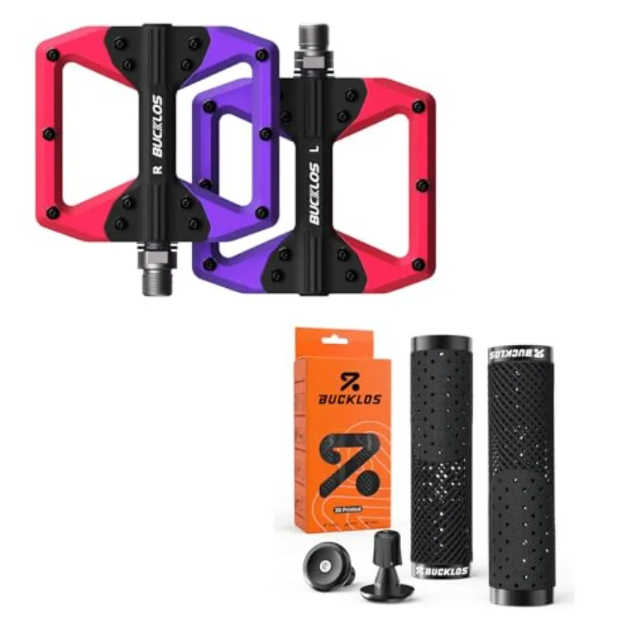 MTB Purple-Black-Red Flat Pedals Mountain Bike Pedals Aluminum Alloy Non-Slip Pedal and GR800 3D Printed Black TPU Non-Slip Bik
MTB Purple-Black-Red Flat Pedals Mountain Bike Pedals Aluminum Alloy Non-Slip Pedal and GR800 3D Printed Black TPU Non-Slip Bik
