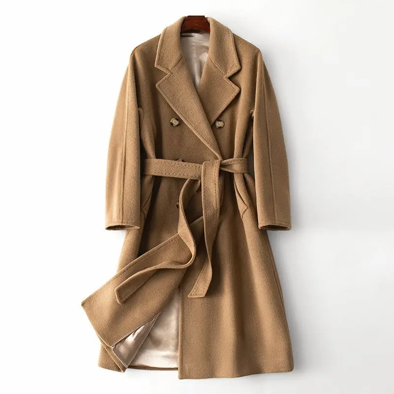 14.6 Cashmere New Lace up Coat 2023 Autumn Women's Slim Fit Double sided Cashmere Coat
14.6 Cashmere New Lace up Coat 2023 Autumn Women's Slim Fit Double sided Cashmere Coat