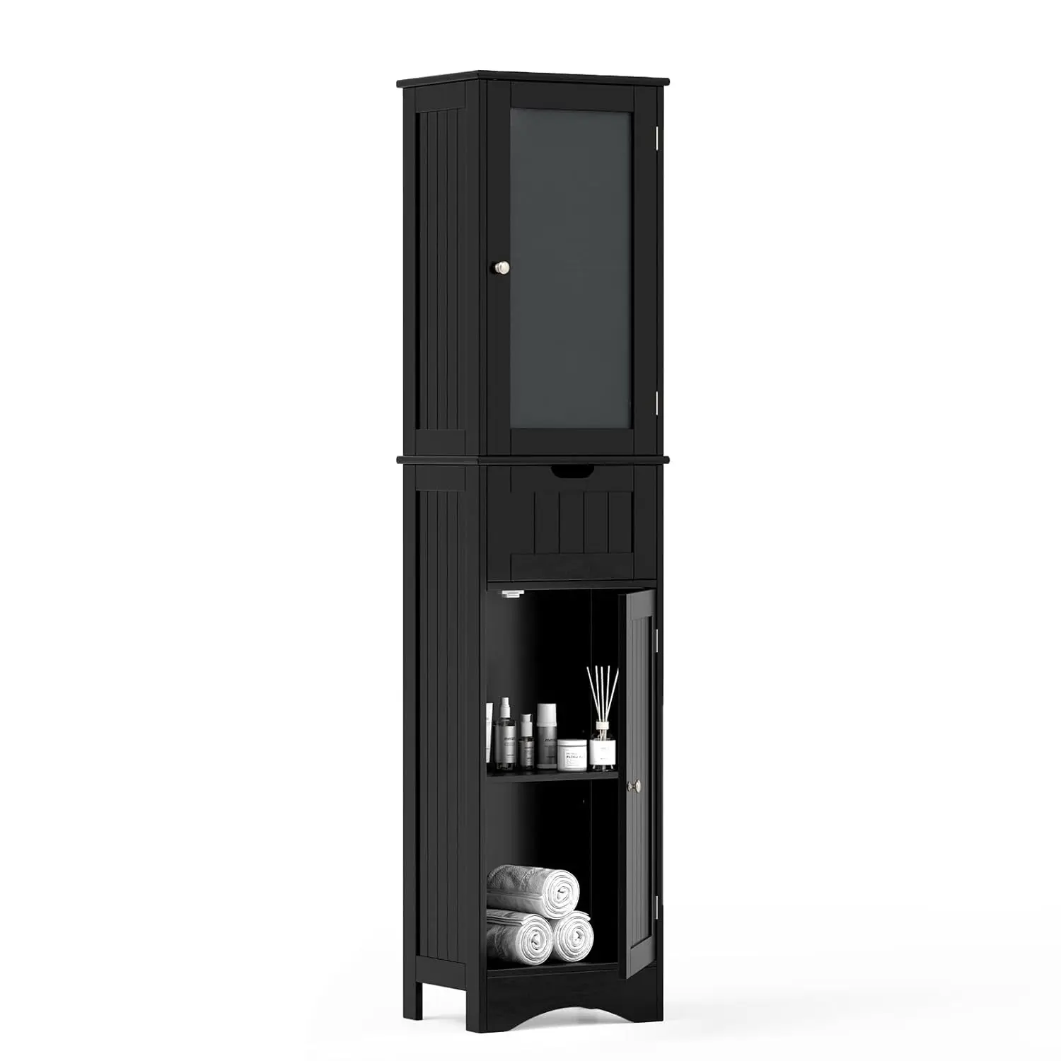 67 Tall Bathroom Cabinet 2 Doors 1 Drawer Adjustable Shelves Frosted Glass Narrow Linen Tower Bathroom Living Room Customized
67 Tall Bathroom Cabinet 2 Doors 1 Drawer Adjustable Shelves Frosted Glass Narrow Linen Tower Bathroom Living Room Customized