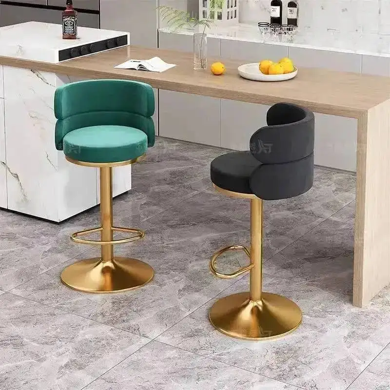 Stool Stools Gold-plated Metal Modern Upholstered Bar Stools Swivel Bar Height-adjustable Suitable Frame for Bar Kitchen Islands
Stool Stools Gold-plated Metal Modern Upholstered Bar Stools Swivel Bar Height-adjustable Suitable Frame for Bar Kitchen Islands
