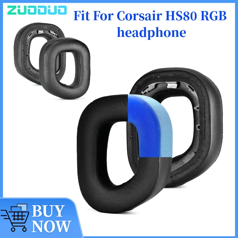 ZUODUO Replacement Earpads Foam Ear Pads for Corsair HS80 RGB Headphones Earmuff/Earphone Sleeve Headset
ZUODUO Replacement Earpads Foam Ear Pads for Corsair HS80 RGB Headphones Earmuff/Earphone Sleeve Headset