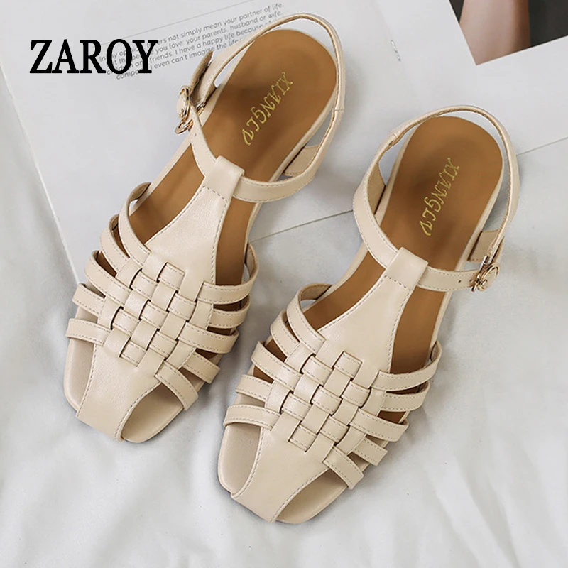 ZAROY Large Size Women Flat Sandals Summer Casual Comfort Pig Cage Shoes T-Strap Holiday Daily Roman Sandalia сандали
ZAROY Large Size Women Flat Sandals Summer Casual Comfort Pig Cage Shoes T-Strap Holiday Daily Roman Sandalia сандали