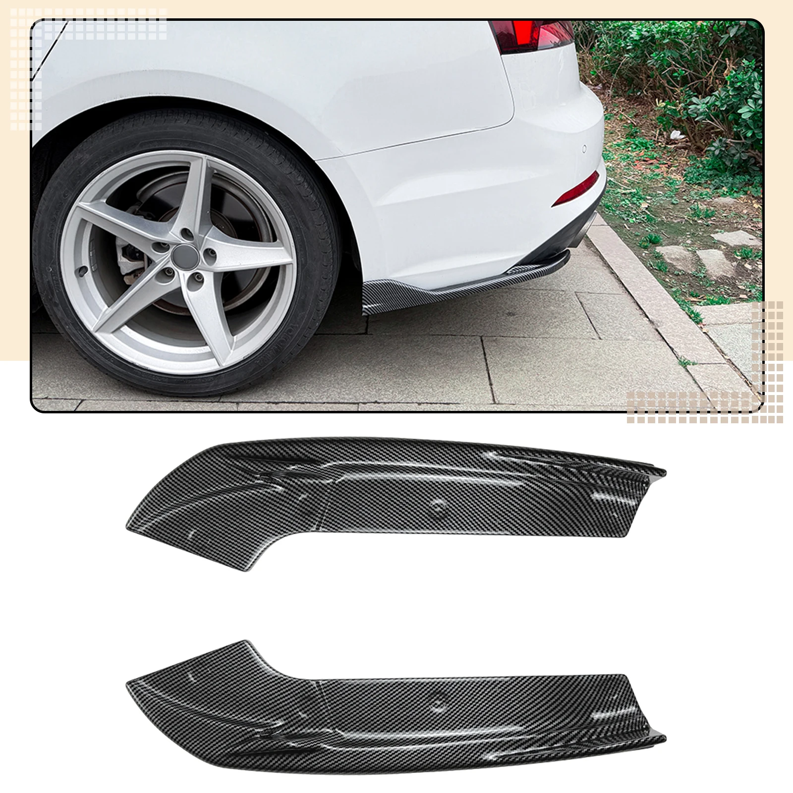 A Pair Rear Side Corner Spoiler Lower Guard Lip Canard For Audi A5 F5 Sline 2 Door 4 Door
A Pair Rear Side Corner Spoiler Lower Guard Lip Canard For Audi A5 F5 Sline 2 Door 4 Door