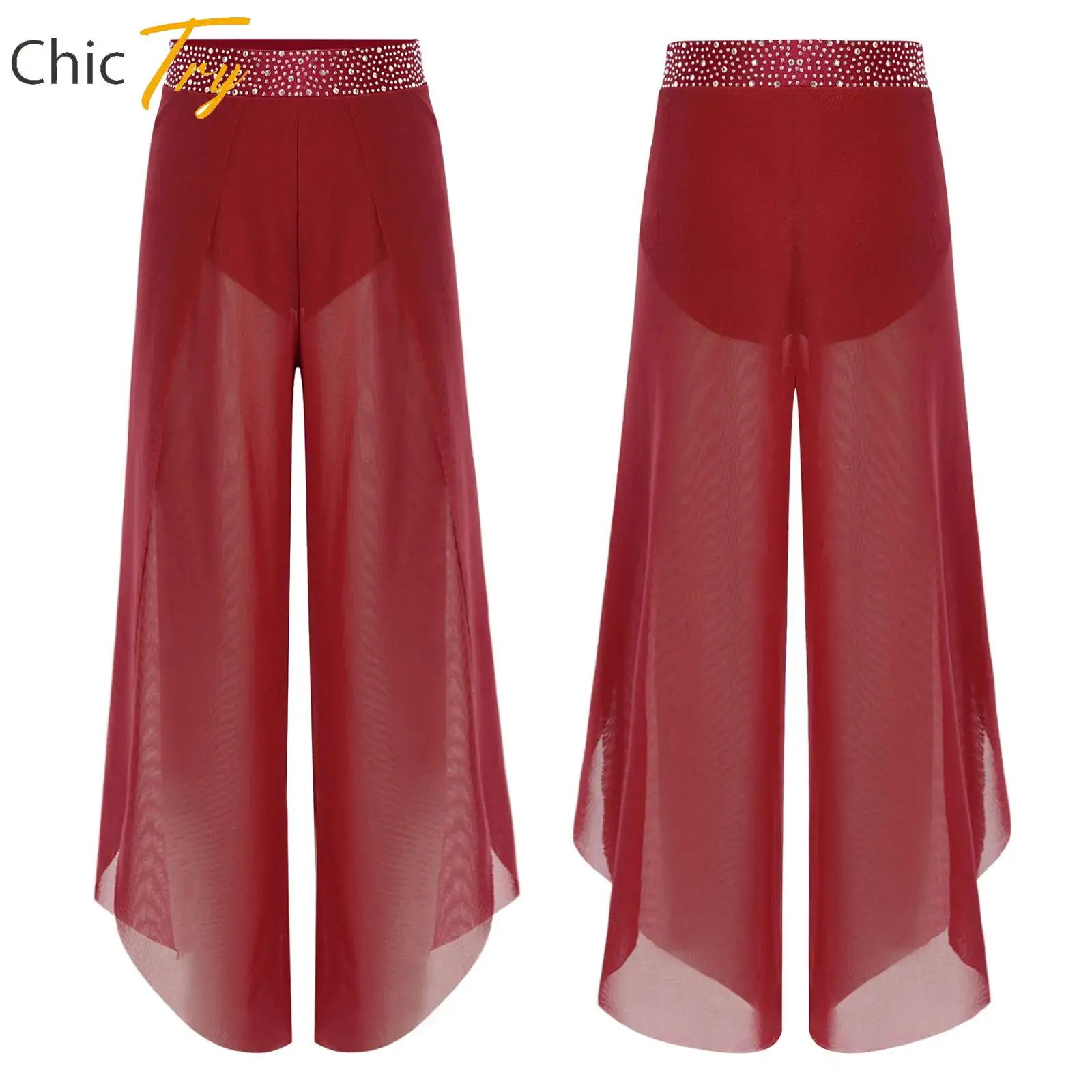 Modern Lyrical Dance Costume for Kids Girls Ballet Dance Leotard Side Split Mesh Wide Leg Pants Contemporary Ballet Dance Wear
Modern Lyrical Dance Costume for Kids Girls Ballet Dance Leotard Side Split Mesh Wide Leg Pants Contemporary Ballet Dance Wear