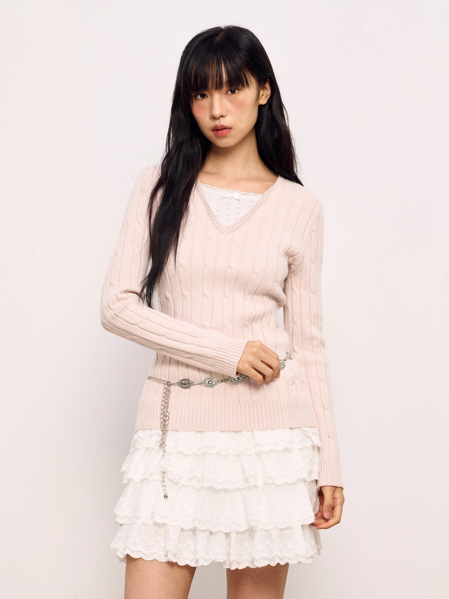 TCPE V-Ne Twisted Knitted Fake Two-Piece Sweater Sweet Sle Slim Fit Long Sve Warm Autumn Winter Faion Ladies Sweater
TCPE V-Ne Twisted Knitted Fake Two-Piece Sweater Sweet Sle Slim Fit Long Sve Warm Autumn Winter Faion Ladies Sweater
