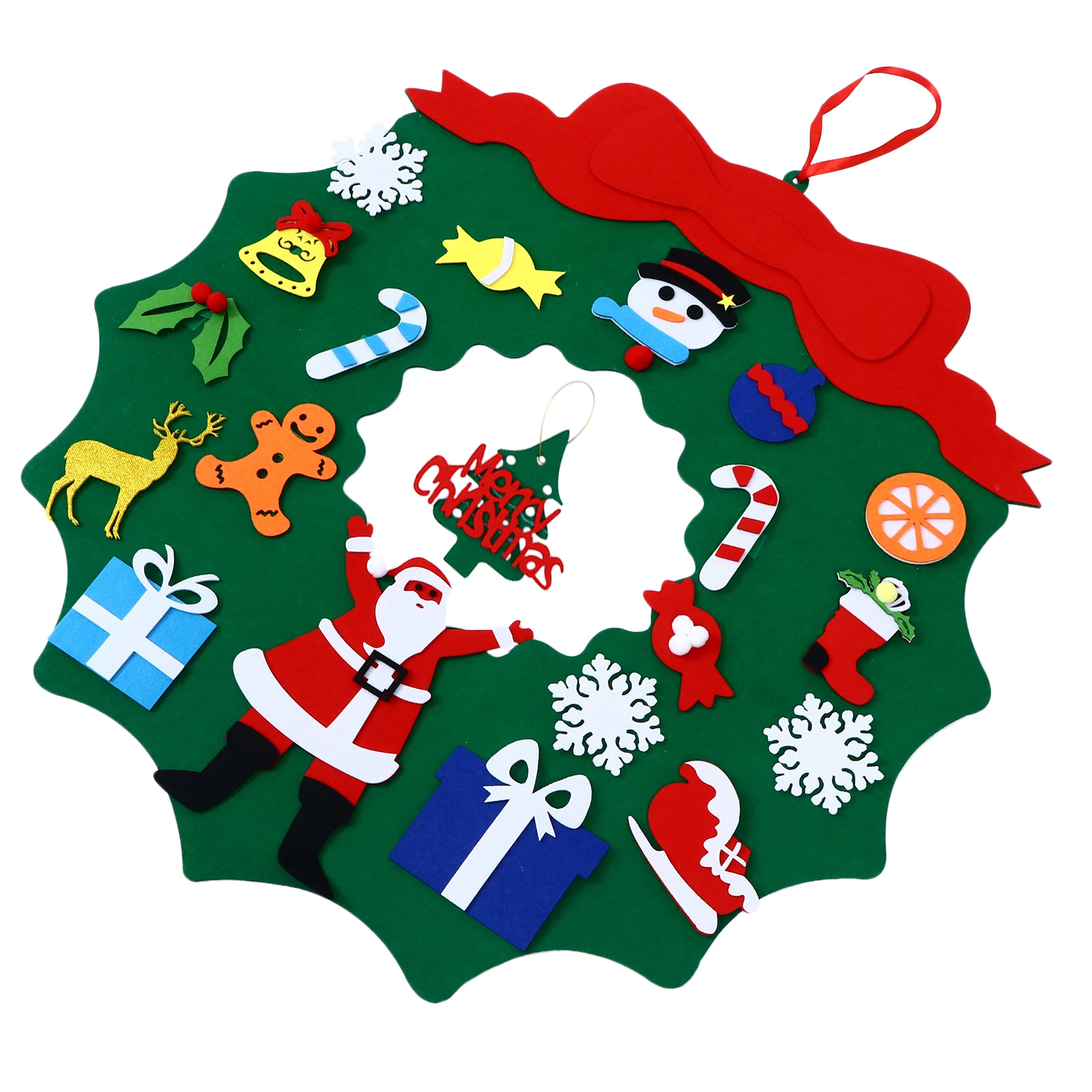 1 Set Christmas Felt Wreath Handmade Diy Garland Home Decoration Wall Hanging Creative Craft Vivid Premium
1 Set Christmas Felt Wreath Handmade Diy Garland Home Decoration Wall Hanging Creative Craft Vivid Premium