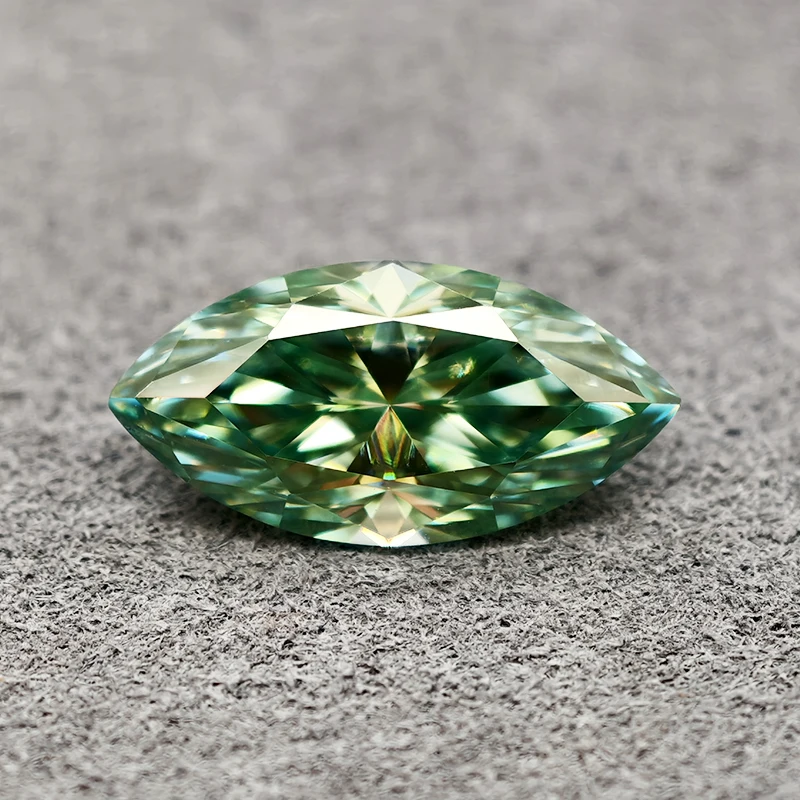Natural Green Color Moissanite Stone Marquise Cut 0.5-2.0ct VVS1 Passed Diamond Tester with GRA Certificate
Natural Green Color Moissanite Stone Marquise Cut 0.5-2.0ct VVS1 Passed Diamond Tester with GRA Certificate