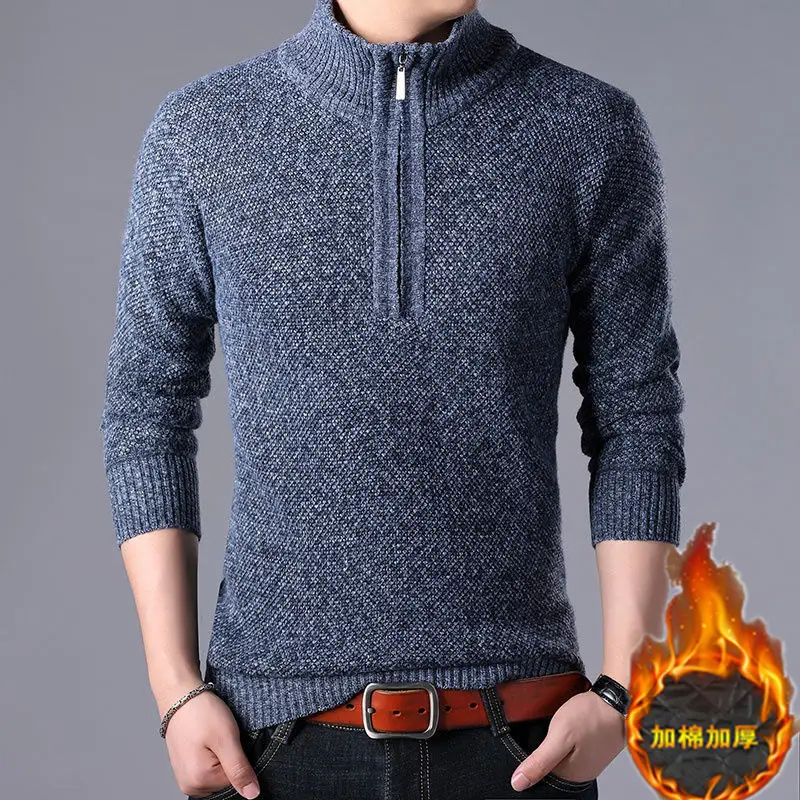 Autumn Winter Male Add Velvet Warm Thickened Sweater Homme Loose Casual Oversized Zipper Outwear Coat Men Cardigan Knitted Top
Autumn Winter Male Add Velvet Warm Thickened Sweater Homme Loose Casual Oversized Zipper Outwear Coat Men Cardigan Knitted Top