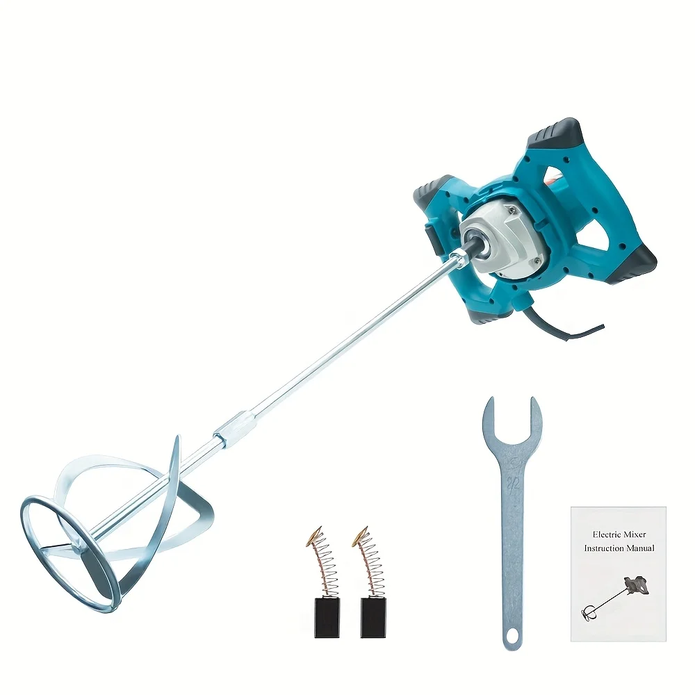 2100W Electric Handheld Cement Mixer with 6 Adjustable Speeds Up to 800 RPM, Ideal for Mixing Paint, Cement, Mortar, And Feed
2100W Electric Handheld Cement Mixer with 6 Adjustable Speeds Up to 800 RPM, Ideal for Mixing Paint, Cement, Mortar, And Feed