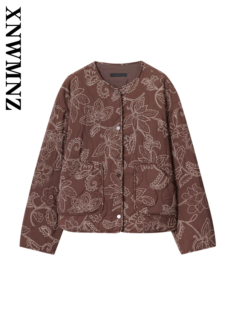 XNWMNZ 2025 Autumn New Lady Fashion Vintage Long Sleeve Single-breasted Print Coat Casual Woman O-Collar Floral Jacket
XNWMNZ 2025 Autumn New Lady Fashion Vintage Long Sleeve Single-breasted Print Coat Casual Woman O-Collar Floral Jacket