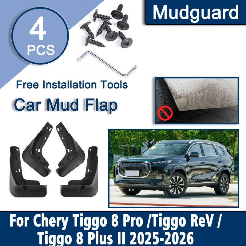 Car Mudguards For Chery Tiggo 8 Pro Tiggo ReV Tiggo 8 Plus II 2025 2026 Splash Guard Mud Flaps Fenders Anti-scratch Accessories
Car Mudguards For Chery Tiggo 8 Pro Tiggo ReV Tiggo 8 Plus II 2025 2026 Splash Guard Mud Flaps Fenders Anti-scratch Accessories