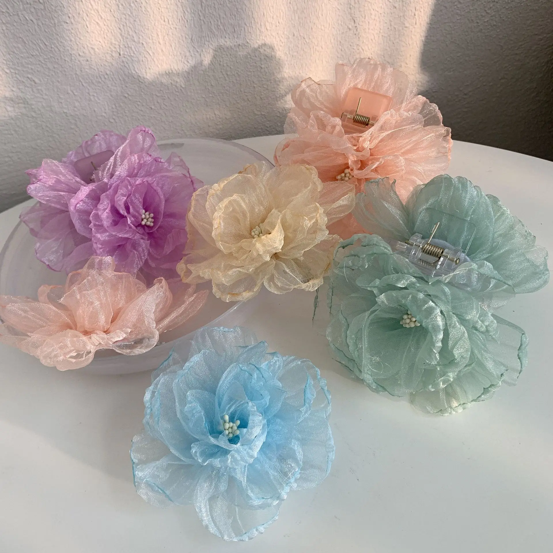Summer Mesh Flower Hair Clip for Women Sweet Princess Hair Claws Clips Trendy Girl Hairpin Korean Hair Accessories Headwear
Summer Mesh Flower Hair Clip for Women Sweet Princess Hair Claws Clips Trendy Girl Hairpin Korean Hair Accessories Headwear