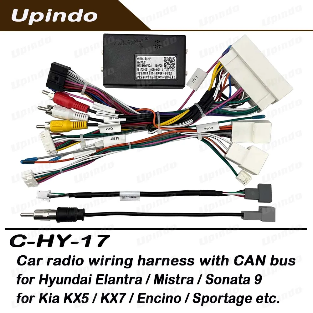 Car Accessories Android Radio Wiring Harness CAN-Bus Plug & Play for Hyundai Elantra Mistra Sonata 9 KIA KX5 KX7 Encino Sportage
Car Accessories Android Radio Wiring Harness CAN-Bus Plug & Play for Hyundai Elantra Mistra Sonata 9 KIA KX5 KX7 Encino Sportage