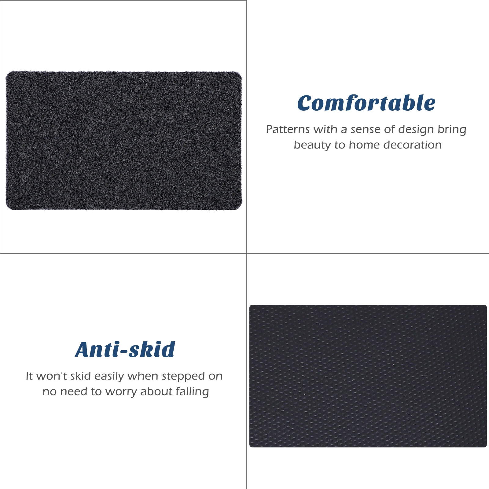 Dark Grey Door Mat Indoor Floor Entryway Pad Non Slip Bottom Foot Traffic Home Rug Garage Laundry Bathroom Cleaning Easy
Dark Grey Door Mat Indoor Floor Entryway Pad Non Slip Bottom Foot Traffic Home Rug Garage Laundry Bathroom Cleaning Easy