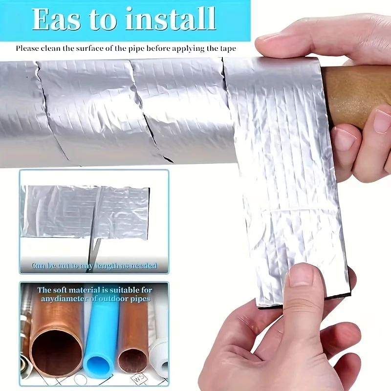 Aluminum Foil Water Pipe Wraps Insulation Pipe Tape Winter Antifreeze Protection Outdoor Indoor Self-Adhesive Pipes Tapes Sleeve
Aluminum Foil Water Pipe Wraps Insulation Pipe Tape Winter Antifreeze Protection Outdoor Indoor Self-Adhesive Pipes Tapes Sleeve