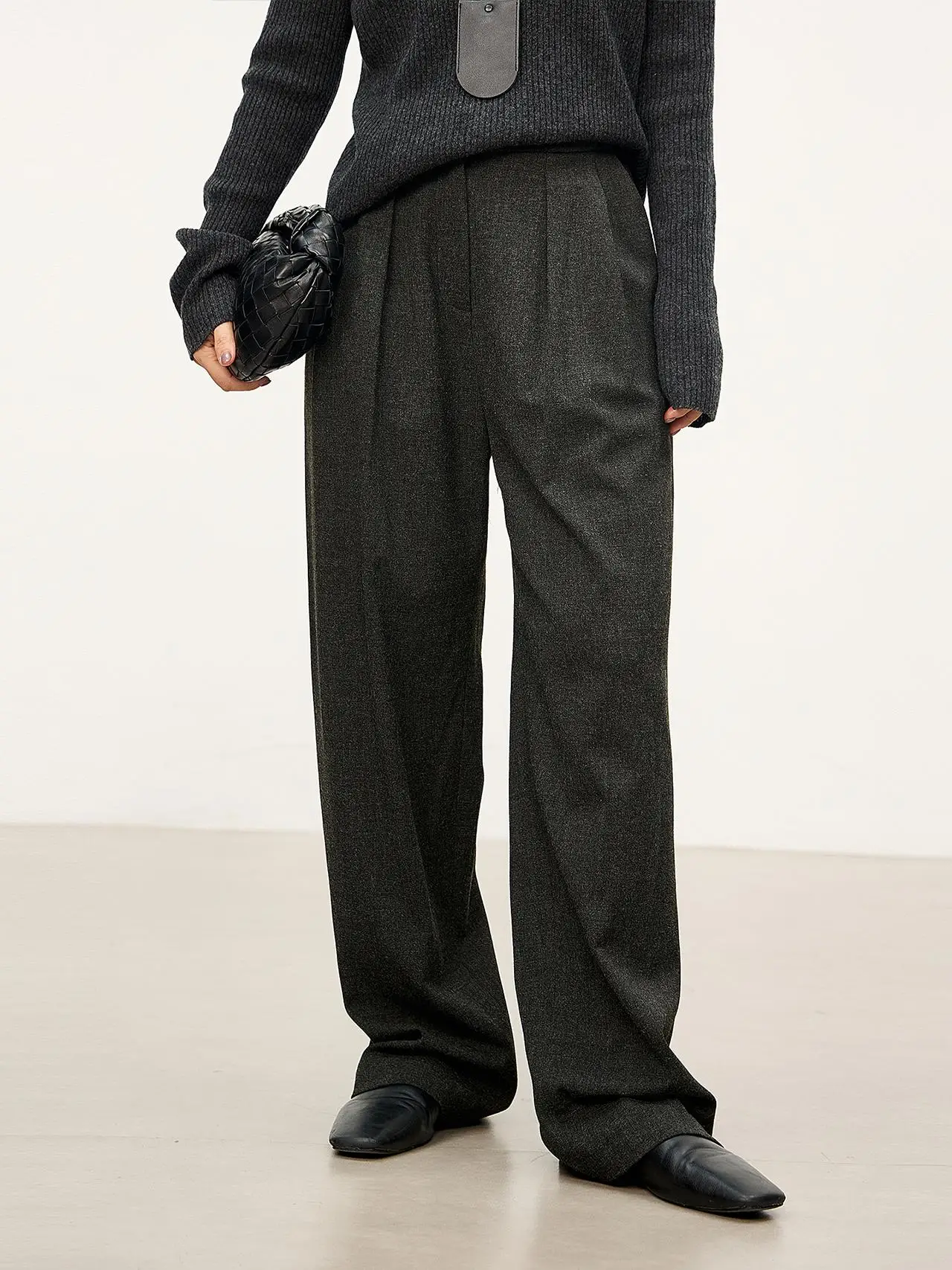 High Waist Wide Leg Suit Pants Women's Straight Cut Trousers Double Pleat Design Slimming Loose Fit Autumn Faion
High Waist Wide Leg Suit Pants Women's Straight Cut Trousers Double Pleat Design Slimming Loose Fit Autumn Faion