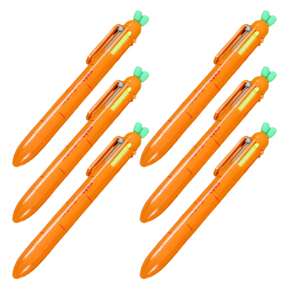 6 Pcs Carrot Ballpoint Pen 6 Colors Erasable Fine Tip Black Gel Colorful Creative Design Smooth Writing Lightweight Portable
6 Pcs Carrot Ballpoint Pen 6 Colors Erasable Fine Tip Black Gel Colorful Creative Design Smooth Writing Lightweight Portable
