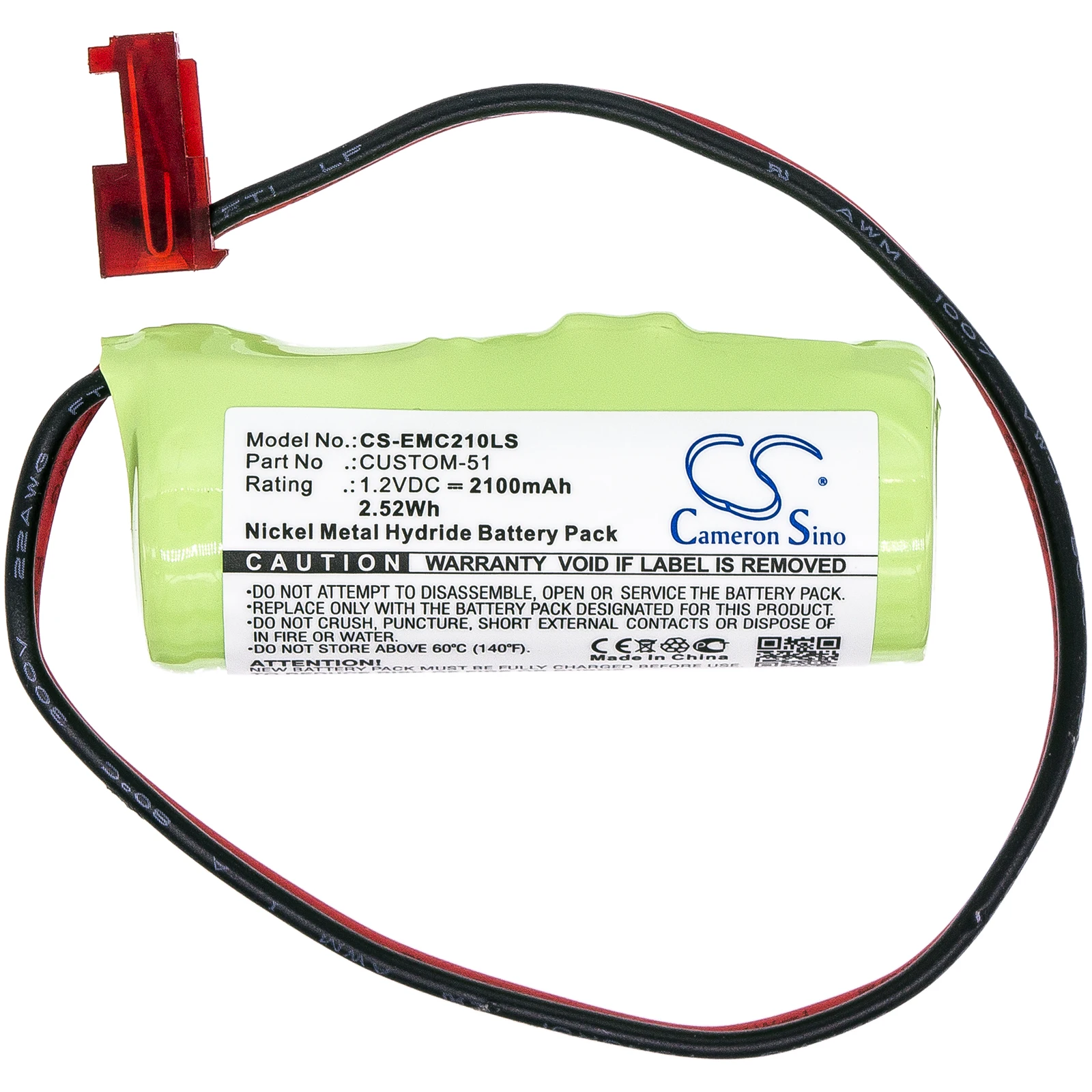GreenBatteryPower CameronSino 2100mAh 1.2V 2.52Wh Emergency Lighting Ni-MH Battery for Lithonia CUSTOM-51,ELB-1P201N2,009S00-MZ
GreenBatteryPower CameronSino 2100mAh 1.2V 2.52Wh Emergency Lighting Ni-MH Battery for Lithonia CUSTOM-51,ELB-1P201N2,009S00-MZ
