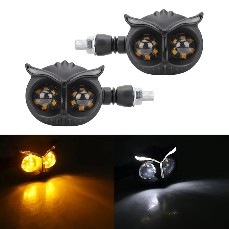 FOR Owl motorcycle turn signal spotlight 12V electric vehicle LED white and yellow two-color turn signal 2pc
FOR Owl motorcycle turn signal spotlight 12V electric vehicle LED white and yellow two-color turn signal 2pc