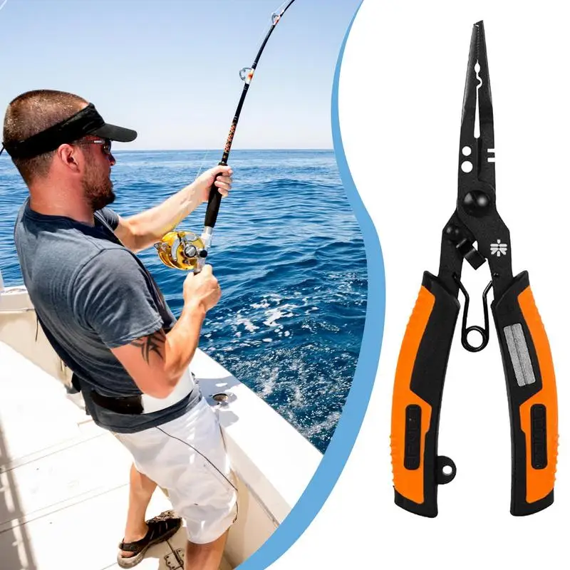 Multifunction Fishing Pliers Fishing Split Ring Pliers Sharpener Stainless Steel Fishing Tools Split Ring Lure Pliers for Fishin
Multifunction Fishing Pliers Fishing Split Ring Pliers Sharpener Stainless Steel Fishing Tools Split Ring Lure Pliers for Fishin