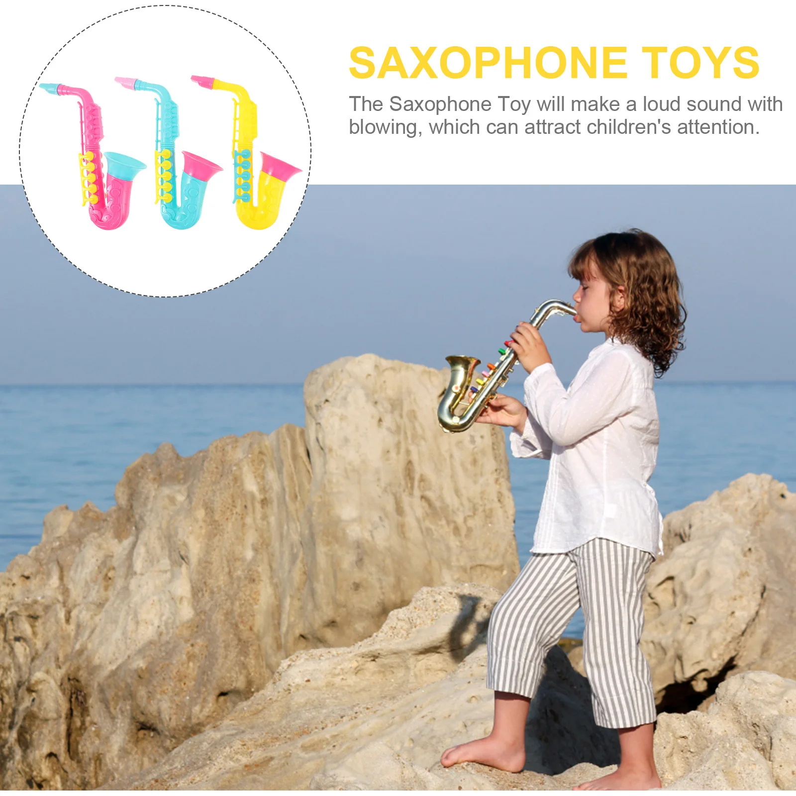 4Pcs Plastic Saxophone Blowing Children Musical Instruments Creative Educational Playthings Lightweight Colorful for Kid
4Pcs Plastic Saxophone Blowing Children Musical Instruments Creative Educational Playthings Lightweight Colorful for Kid