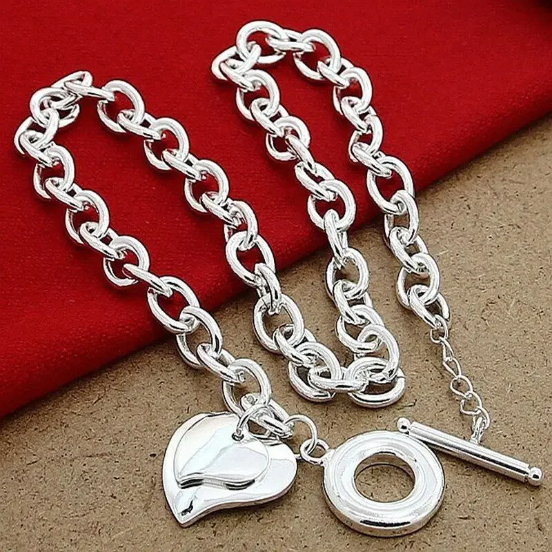 Fashion Enduring Love 925 Sterling Silver Heart/Circle/Dog Pendant Necklaces Chain Fashion Jewelry
Fashion Enduring Love 925 Sterling Silver Heart/Circle/Dog Pendant Necklaces Chain Fashion Jewelry