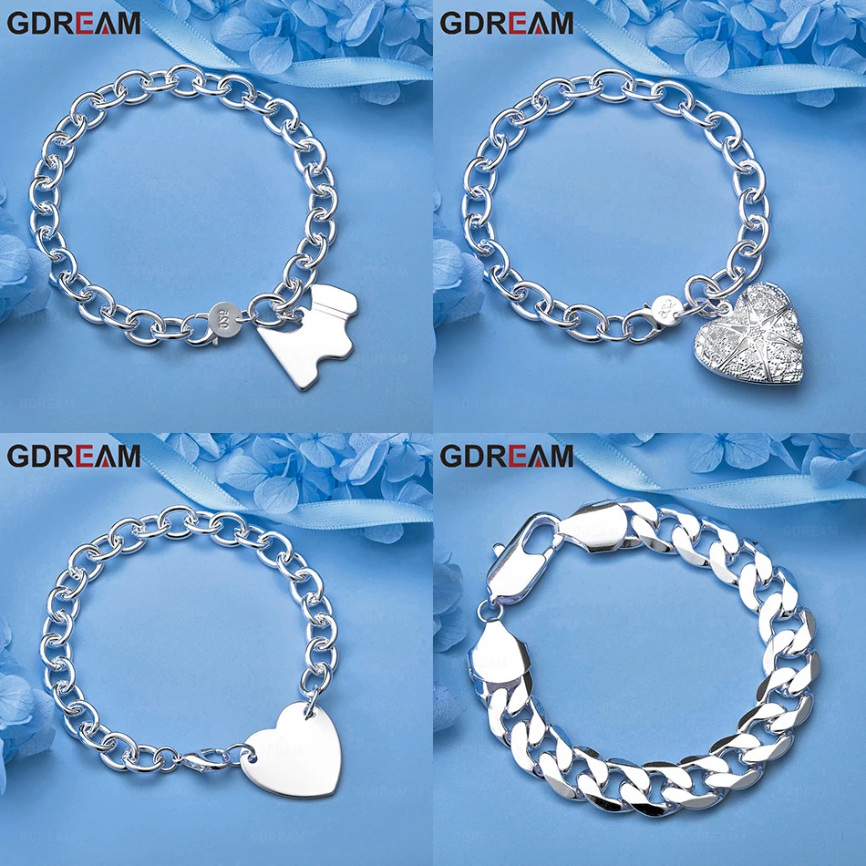 GDREAM 925 Sterling Silver Hollow Heart Pattern Pendant Bracelet Elegant Simple Women'S Wedding Engagement Jewelry
GDREAM 925 Sterling Silver Hollow Heart Pattern Pendant Bracelet Elegant Simple Women'S Wedding Engagement Jewelry