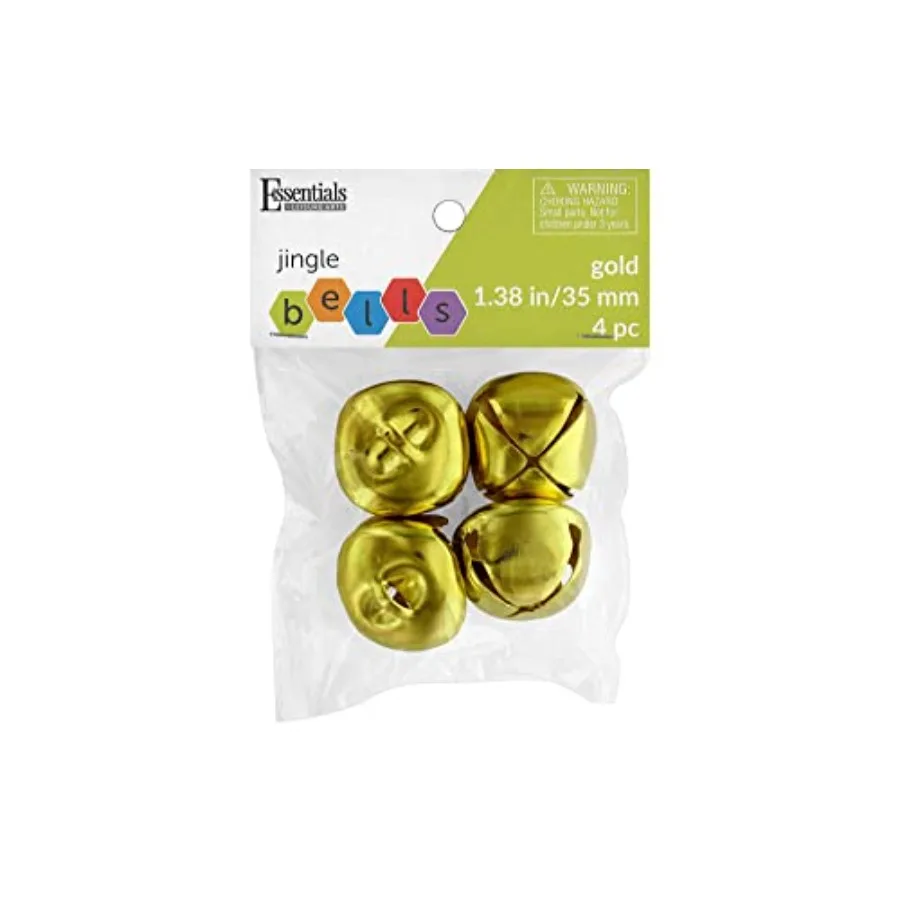 Jingle Bells 35mm Gold 4pc - Large Silver Craft Bells for Holiday Decorations, Ornaments, DIY Projects, Costumes, and Jewelry
Jingle Bells 35mm Gold 4pc - Large Silver Craft Bells for Holiday Decorations, Ornaments, DIY Projects, Costumes, and Jewelry