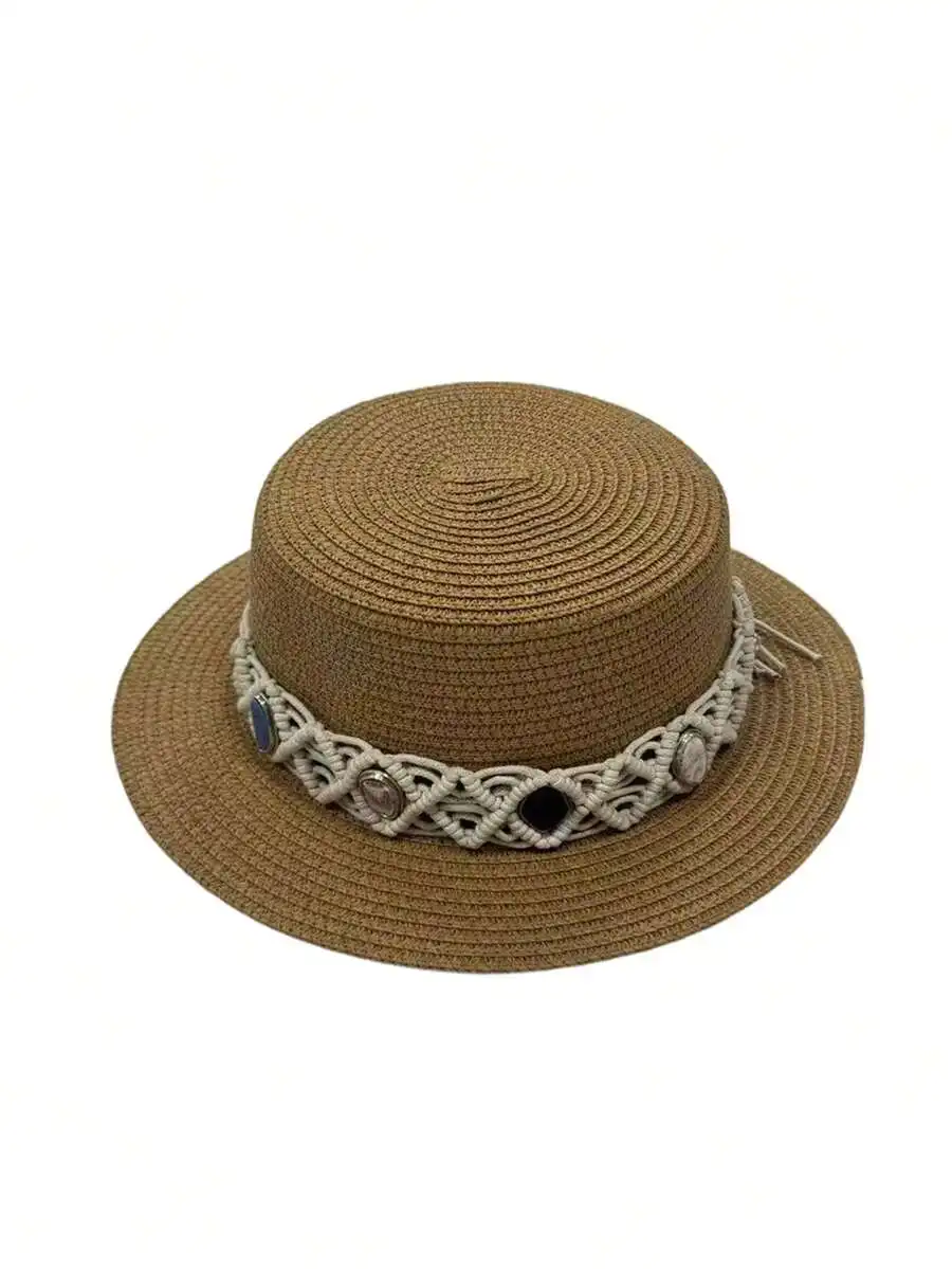 Womens Straw Flat Top Boho Sun Hat For Beach Outdoor Travel Summer
Womens Straw Flat Top Boho Sun Hat For Beach Outdoor Travel Summer