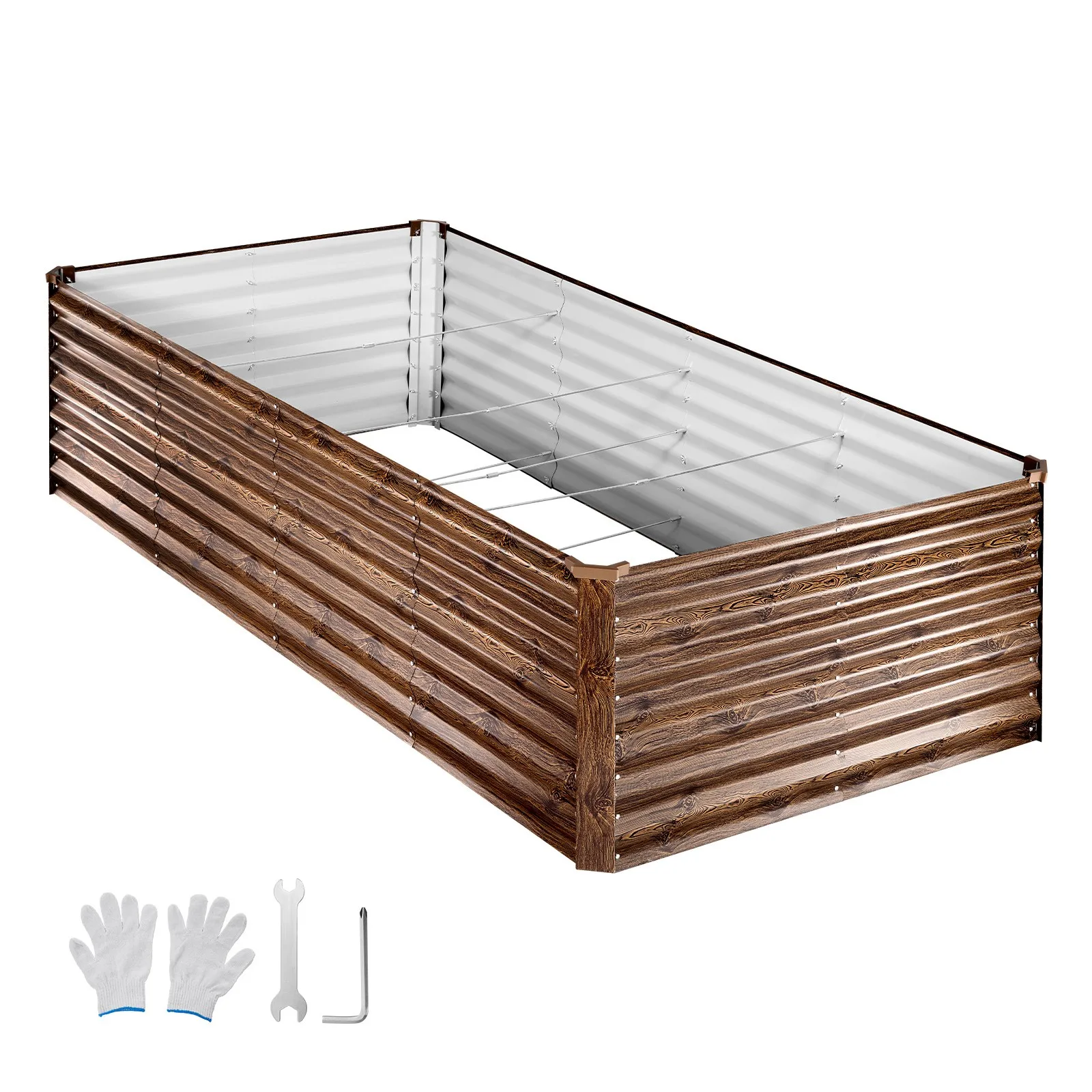 Galvanized Metal Raised Garden Bed 8 x 4 x 2ft Rectangular Planter Box
Galvanized Metal Raised Garden Bed 8 x 4 x 2ft Rectangular Planter Box
