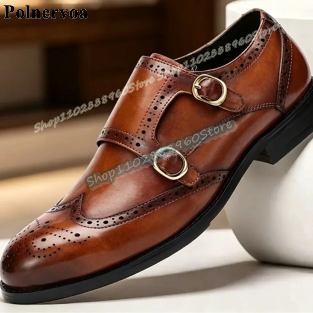 Business Brown Double Monk Strap Leather Men Pumps Flats Dress Shoes For Men Slip On Banquet Fashionable Catwalk 2026 Men Pumps
Business Brown Double Monk Strap Leather Men Pumps Flats Dress Shoes For Men Slip On Banquet Fashionable Catwalk 2026 Men Pumps
