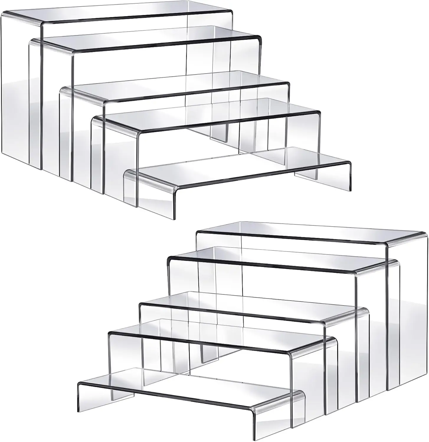 Acrylic Risers for Display, Clear Perfume Organizer Stands, 10pcs 2 Sets Large Size for Figures, Jewelry, Toys, Cupcakes
Acrylic Risers for Display, Clear Perfume Organizer Stands, 10pcs 2 Sets Large Size for Figures, Jewelry, Toys, Cupcakes
