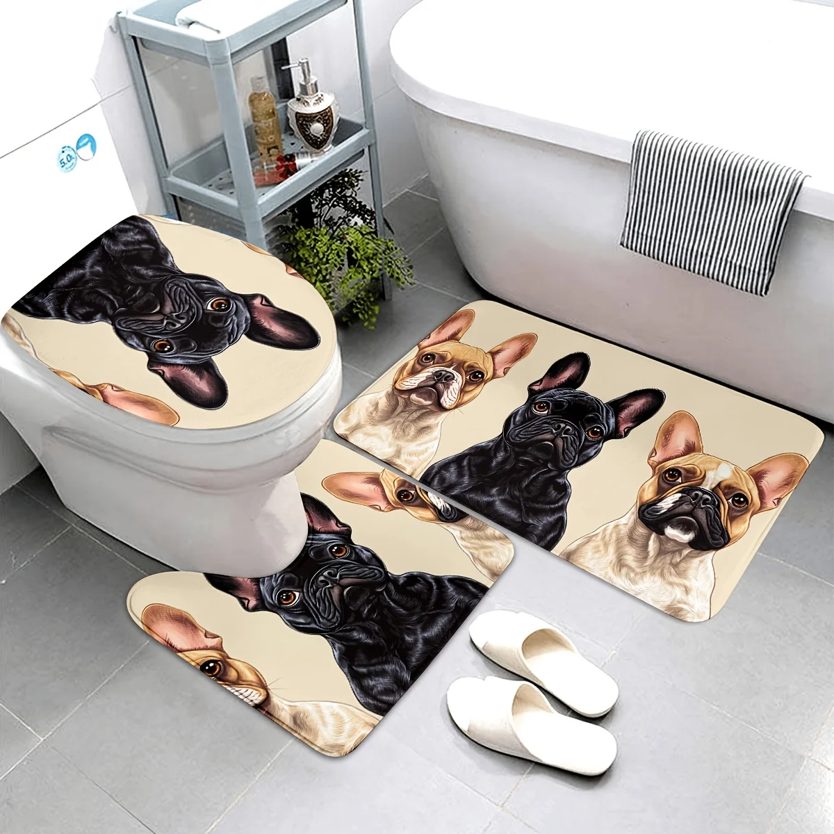 Набор ковриков для ванной с французским бульдогом из 3 предметов — нескользящие коврики, которые можно стирать в машине для декора ванной комнаты, кухни и спальни — включает контурный коврик
Набор ковриков для ванной с французским бульдогом из 3 предметов — нескользящие коврики, которые можно стирать в машине для декора ванной комнаты, кухни и спальни — включает контурный коврик