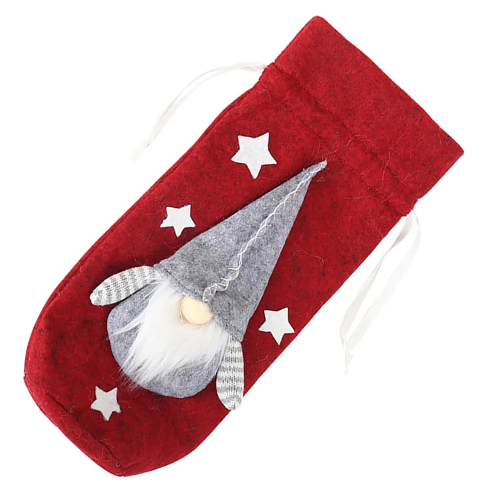 Red Wine Bottle Cover Christmas Gnome Design with Drawstring Closure Compatible with Champagne Cider Bottles Xmas Decoration
Red Wine Bottle Cover Christmas Gnome Design with Drawstring Closure Compatible with Champagne Cider Bottles Xmas Decoration
