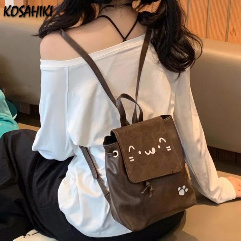 Korean Ins All Match Fashion Cute Backpack Kawaii Casual Y2k Aesthetic Schoolbags Women Students Streetwear Vintage Backpacks
Korean Ins All Match Fashion Cute Backpack Kawaii Casual Y2k Aesthetic Schoolbags Women Students Streetwear Vintage Backpacks