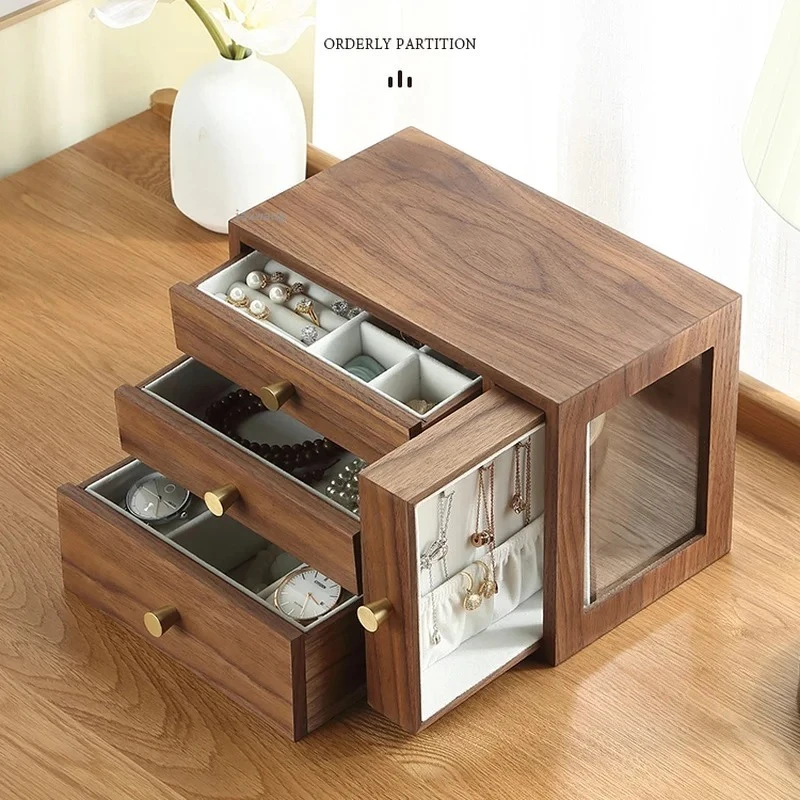 Earrings Necklaces Household Rings Watch Storage Box Solid Wood Cosmetic Drawer Jewelry Organizer Bracelets Makeup Display Case
Earrings Necklaces Household Rings Watch Storage Box Solid Wood Cosmetic Drawer Jewelry Organizer Bracelets Makeup Display Case