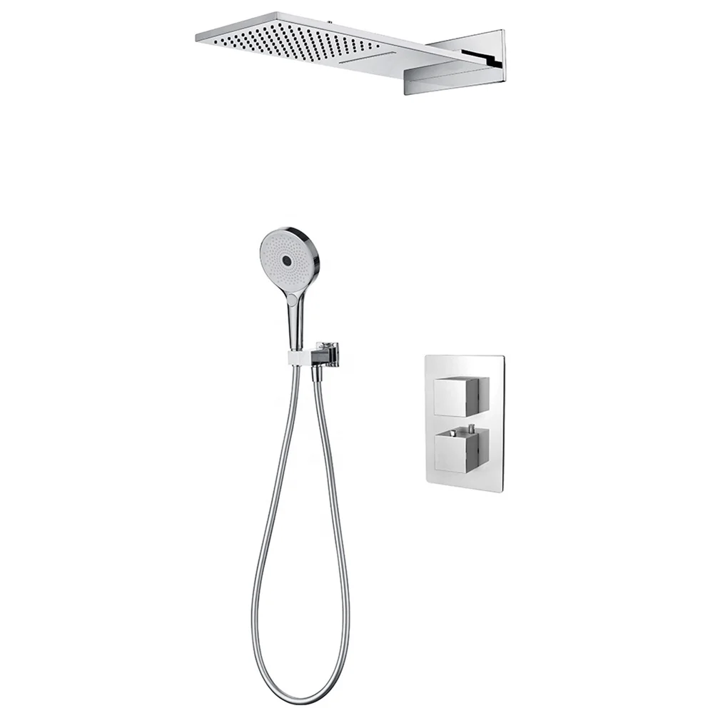 New Arrival High Quality Brass Rainfall Thermostatic Mixer for Bathroom Modern Concealed Shower Set Wall Mounted Shower Mixers
New Arrival High Quality Brass Rainfall Thermostatic Mixer for Bathroom Modern Concealed Shower Set Wall Mounted Shower Mixers