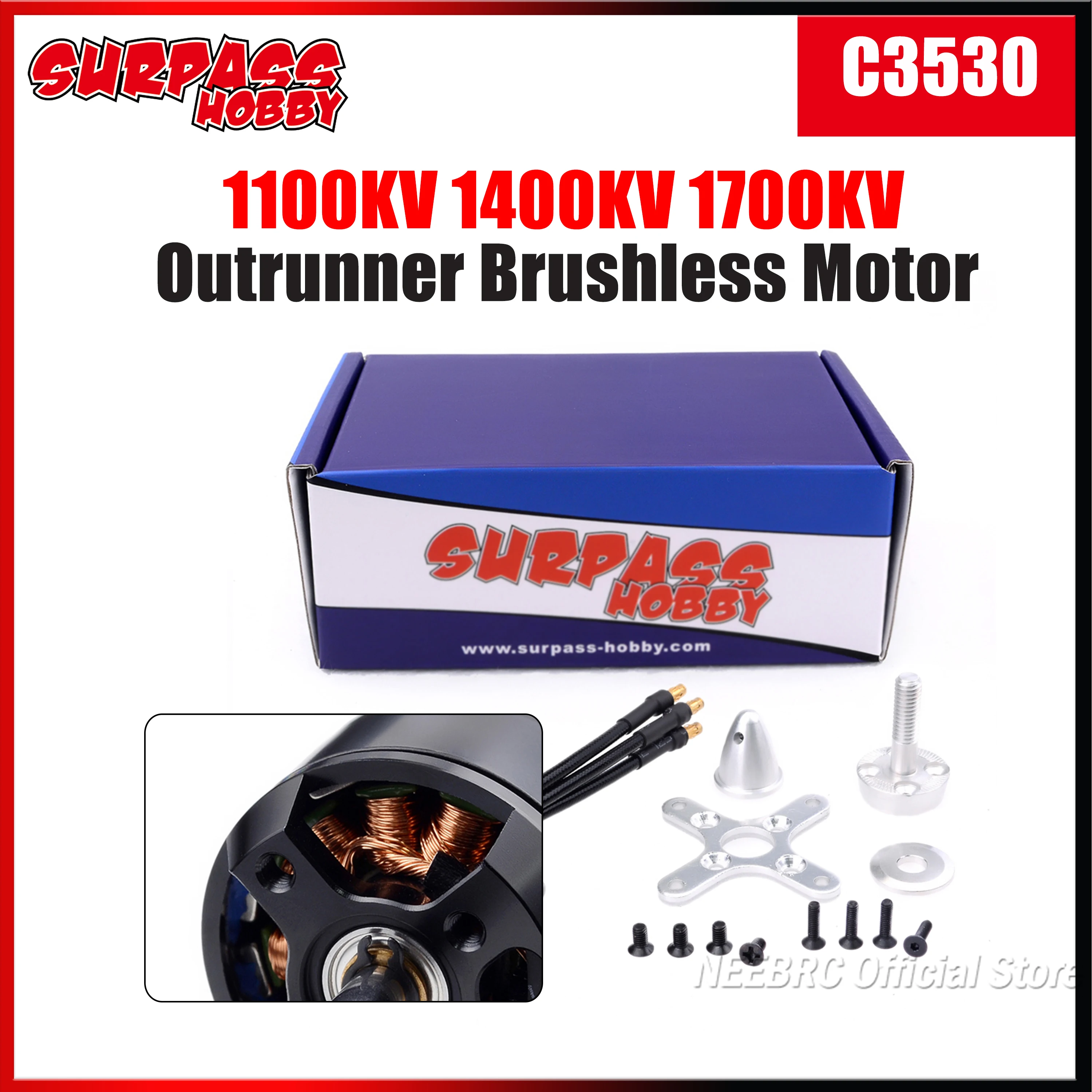 Бесколлекторный мотор SURPASS HOBBY C3530 1700/1400/1100KV для радиоуправляемых дронов, самолетов, вертолетов, планеров
Бесколлекторный мотор SURPASS HOBBY C3530 1700/1400/1100KV для радиоуправляемых дронов, самолетов, вертолетов, планеров