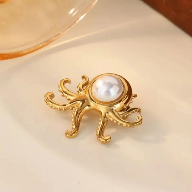 Elegant Octopus Design Stainless Steel Brooch with Imitation Pearl Handcrafted Vintage Brooch for Women Durable Jewelry Gift
Elegant Octopus Design Stainless Steel Brooch with Imitation Pearl Handcrafted Vintage Brooch for Women Durable Jewelry Gift