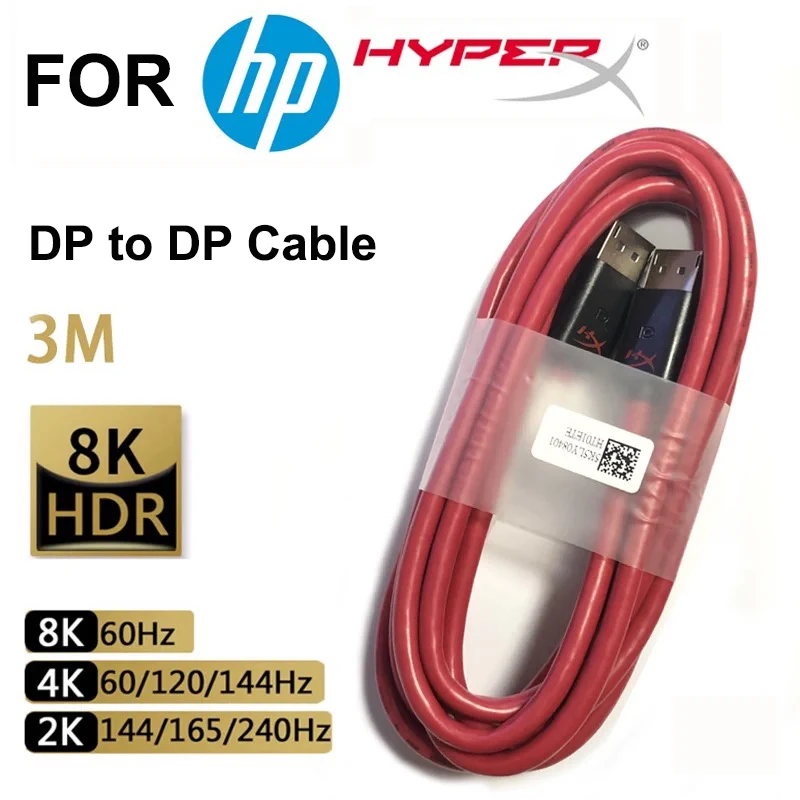 Оригинальный кабель DisplayPort 8K DP, высокоскоростной шнур 4K @ 144 Гц для HP HyperX TV Display Gaming Play Monitor Laptop
Оригинальный кабель DisplayPort 8K DP, высокоскоростной шнур 4K @ 144 Гц для HP HyperX TV Display Gaming Play Monitor Laptop