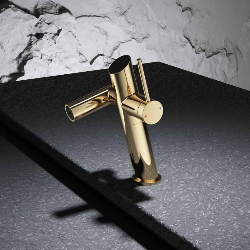 All-copper robot washbasin, faucet, rotating gun, gray-colored brushed gold, white washbasin, hot and cold water.
All-copper robot washbasin, faucet, rotating gun, gray-colored brushed gold, white washbasin, hot and cold water.