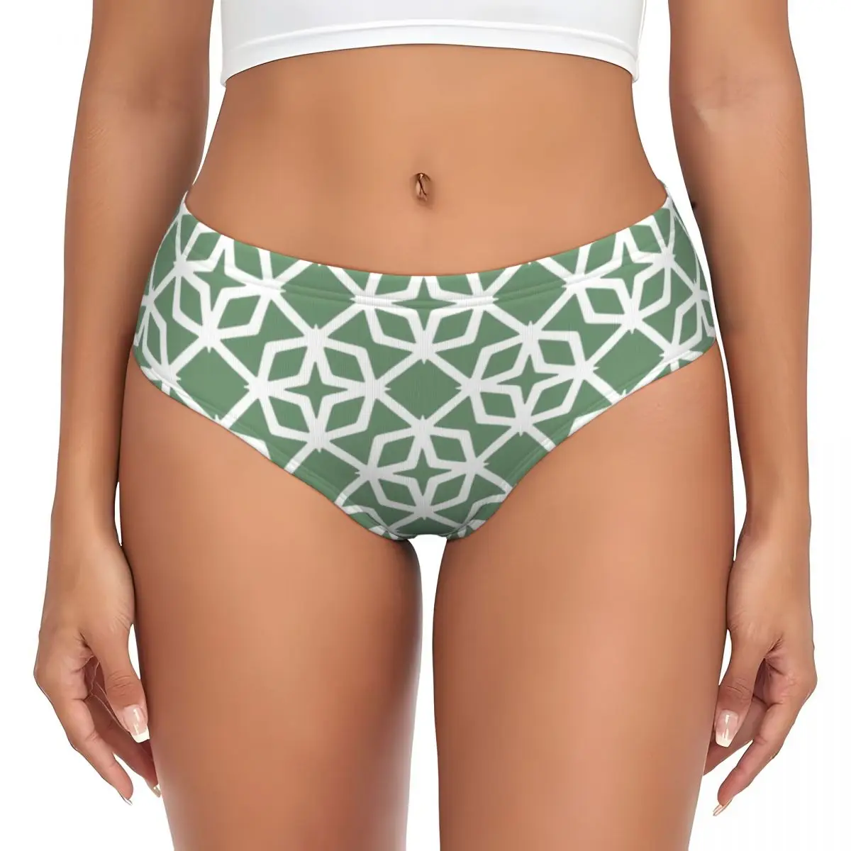 Custom Sage Green Diamond Star Geometric Briefs Underwear Women Breathable Stretch Shorts Panties Brief Panties
Custom Sage Green Diamond Star Geometric Briefs Underwear Women Breathable Stretch Shorts Panties Brief Panties