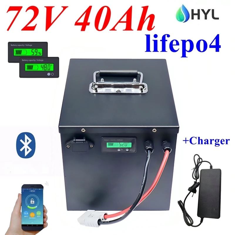 HYL Batterie au lithium phosphate 24S 72v 40ah lifepo4 BMS pour vélo 5000w 3500w escooter chariot élévateur véhicule + chargeur
HYL Batterie au lithium phosphate 24S 72v 40ah lifepo4 BMS pour vélo 5000w 3500w escooter chariot élévateur véhicule + chargeur