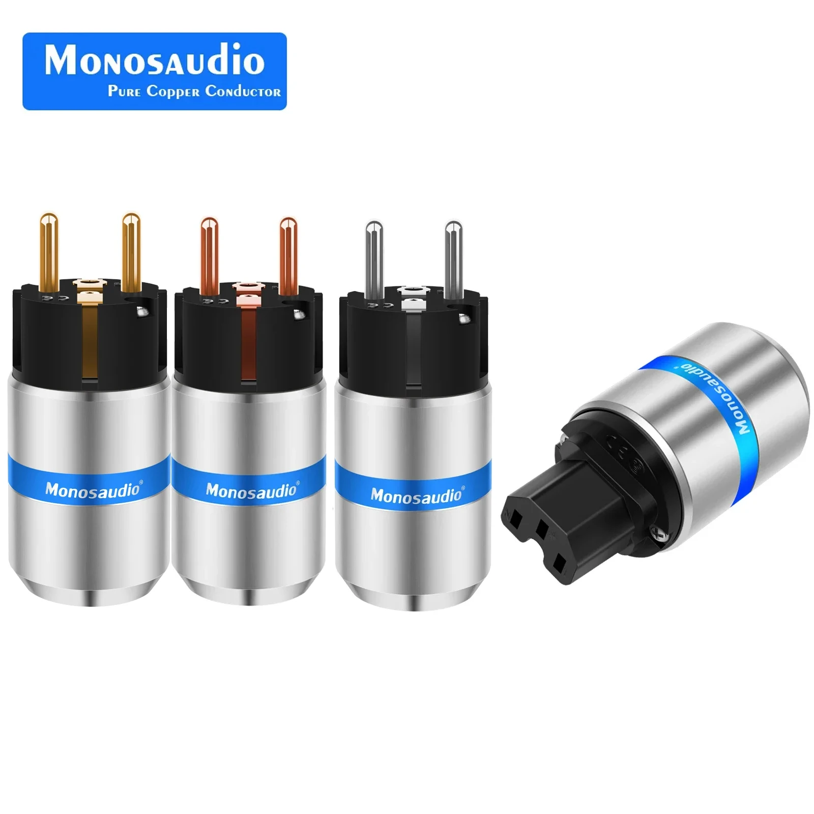 Monosaudio EU Schuko Power Plug Pure Copper 24K Gold Rhodium Plated Cable Connector Hifi Audio EU Power Plug Adapter E106/F106
Monosaudio EU Schuko Power Plug Pure Copper 24K Gold Rhodium Plated Cable Connector Hifi Audio EU Power Plug Adapter E106/F106