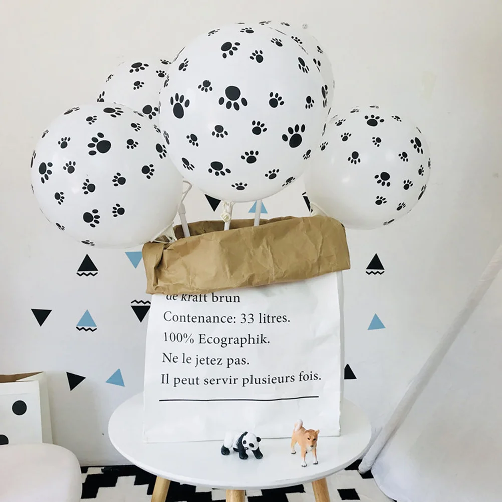12Pcs Party Printed Balloons Dog Footprint Latex Balloons Black White Reusable Birthday Wedding Festival Decoration
12Pcs Party Printed Balloons Dog Footprint Latex Balloons Black White Reusable Birthday Wedding Festival Decoration