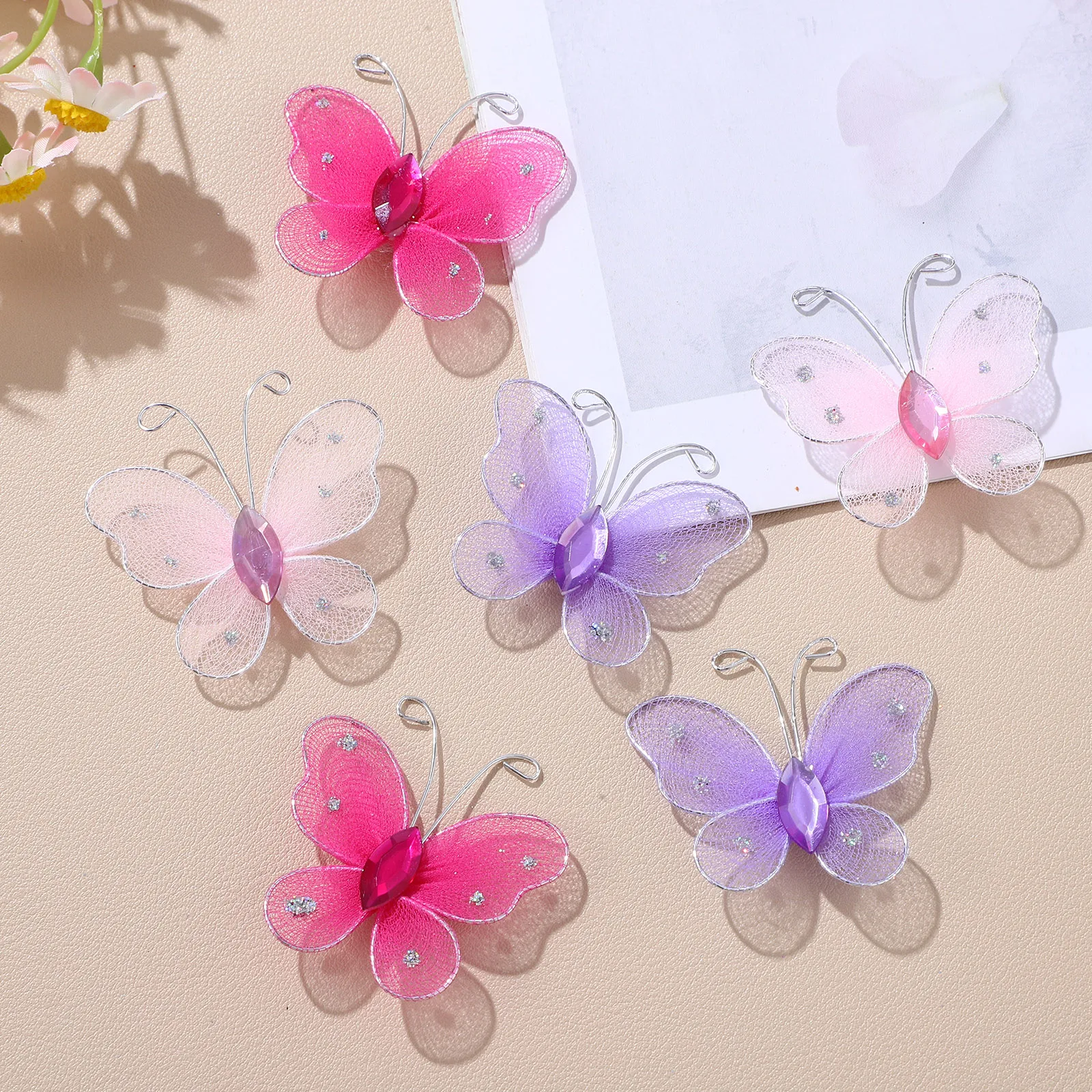 50 pcs Nylon Butterflies Decor Butterflies Set With Gems Butterfly Accessories For Wedding Party Home Diy Crafts
50 pcs Nylon Butterflies Decor Butterflies Set With Gems Butterfly Accessories For Wedding Party Home Diy Crafts