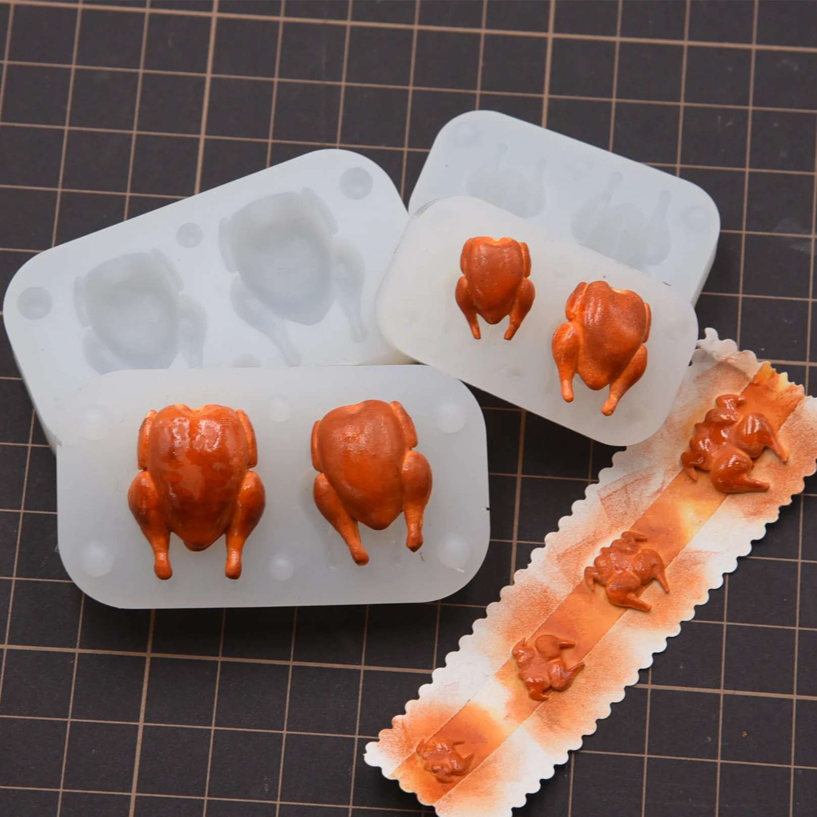 Pottery Clay Mini Roast Chicken Silicone Mold Doll House Handicraft Food toy DIY molds
Pottery Clay Mini Roast Chicken Silicone Mold Doll House Handicraft Food toy DIY molds