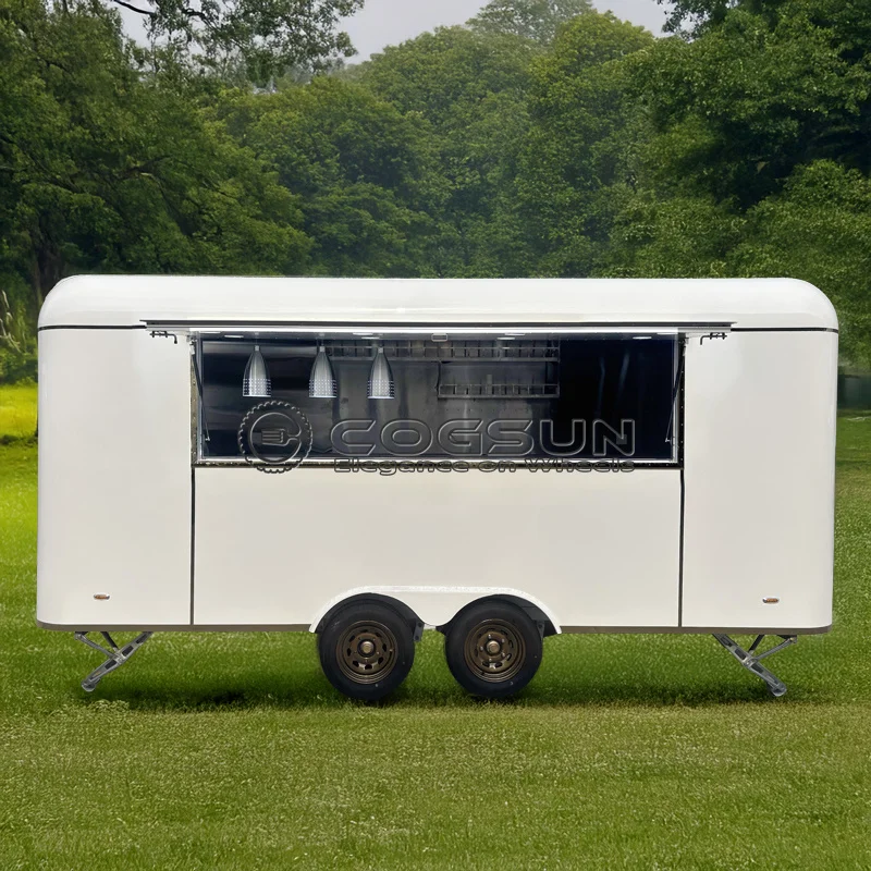 COGSUN Custom Food Trailer BBQ Pizza Trucks Fully Equipped Mobile Kitchen for Outdoor Catering and Street Food Sales
COGSUN Custom Food Trailer BBQ Pizza Trucks Fully Equipped Mobile Kitchen for Outdoor Catering and Street Food Sales